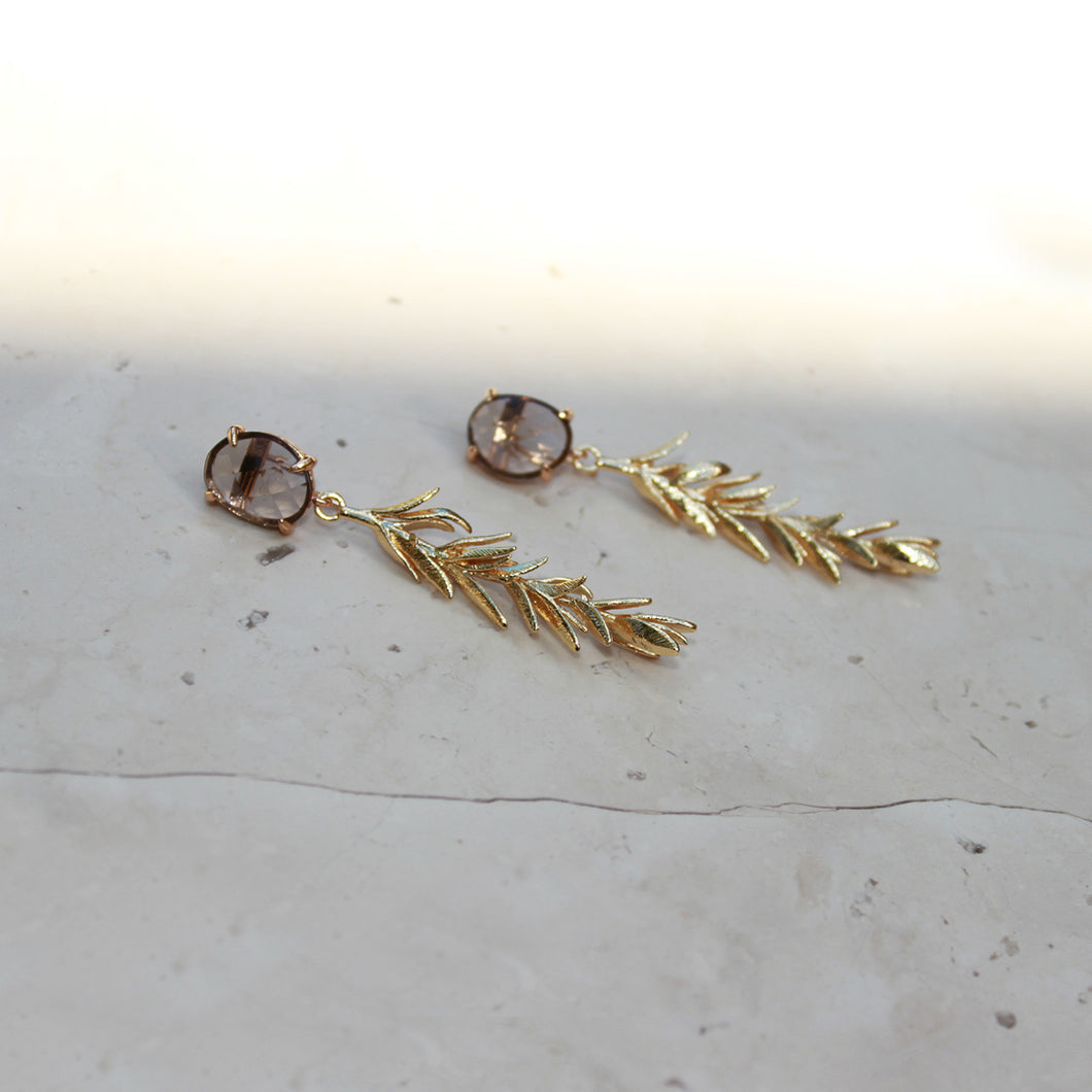 Helena Drop Earring Brown