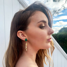 Load image into Gallery viewer, Helena Drop Earring Green
