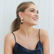 Load image into Gallery viewer, Ophelia Blue Pearl Drop Earrings
