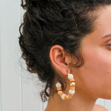 Load image into Gallery viewer, Bliss Hoop Earrings Tan
