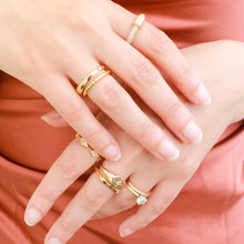 Load image into Gallery viewer, Clea Ring  recommend paired with Aleta ring
