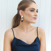 Load image into Gallery viewer, Ophelia Blue Pearl Drop Earrings
