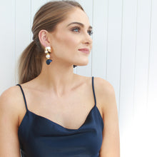 Load image into Gallery viewer, Ophelia Blue Pearl Drop Earrings
