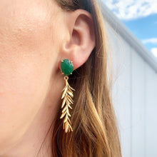 Load image into Gallery viewer, Helena Drop Earring Green
