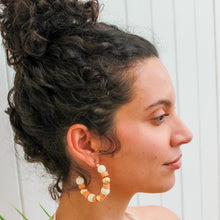 Load image into Gallery viewer, Bliss Hoop Earrings Tan
